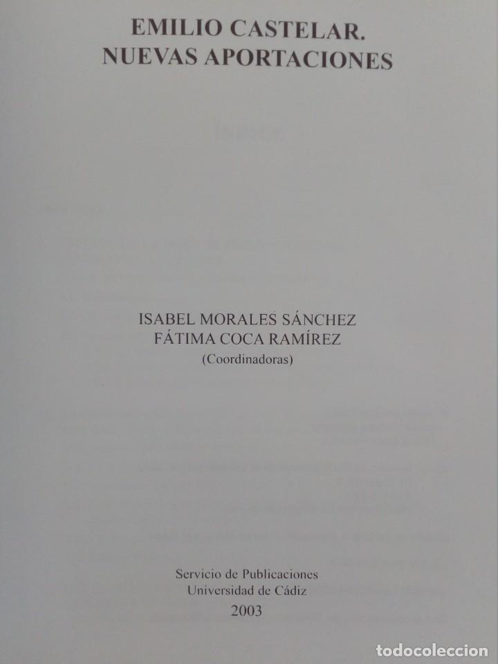 Libros de segunda mano: Emilio Castelar - Nuevas Aportaciones - 2003 - Foto 2
