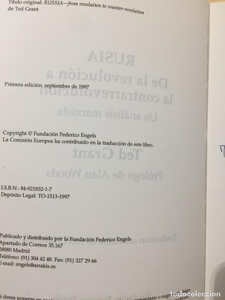 Libros de segunda mano: Rusia. De la revoluci&oacute;n a la contrarrevoluci&oacute;n - Foto 4