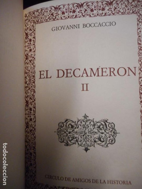 Libros de segunda mano: EL DE CAMERON II. GIOVANNI BOCCACCIO. CIRCULO DE AMIGOS DE LA HISTORIA. - Foto 1
