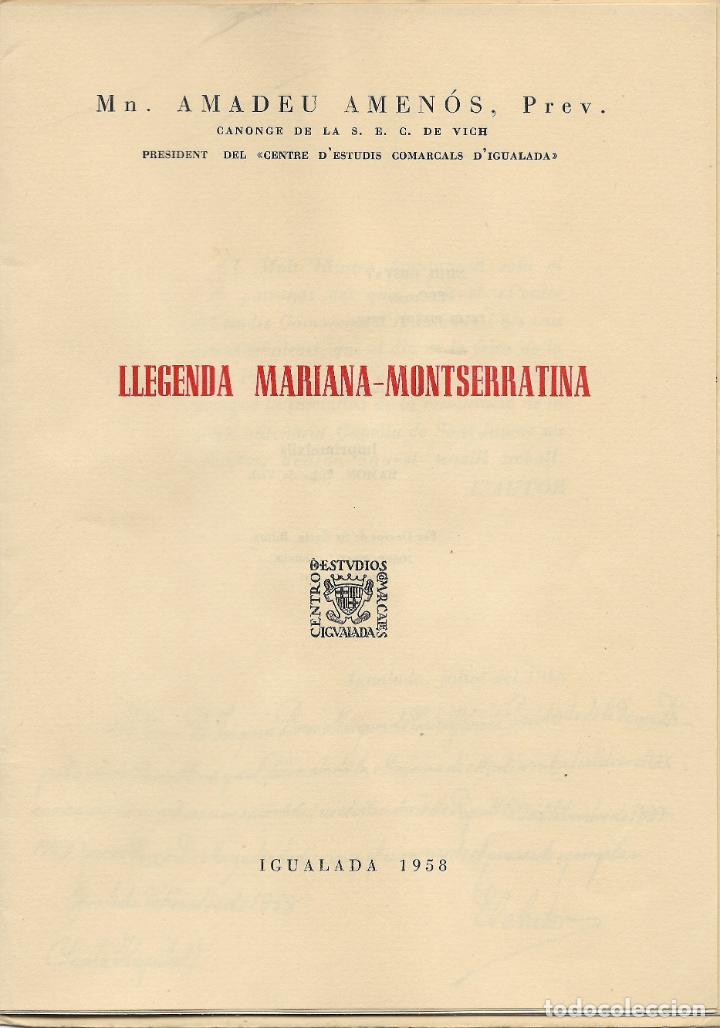 Libros de segunda mano: TRADICIONS DE LA NOSTRA COMARCA REFERENTS A LA MORENETA &ndash; IGUALADA &ndash; 1958 - DEDICATORIA - Foto 2
