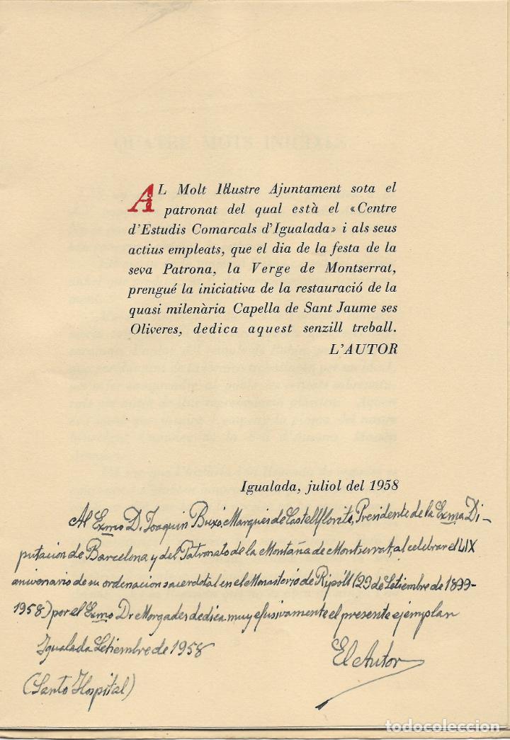 Libros de segunda mano: TRADICIONS DE LA NOSTRA COMARCA REFERENTS A LA MORENETA &ndash; IGUALADA &ndash; 1958 - DEDICATORIA - Foto 3