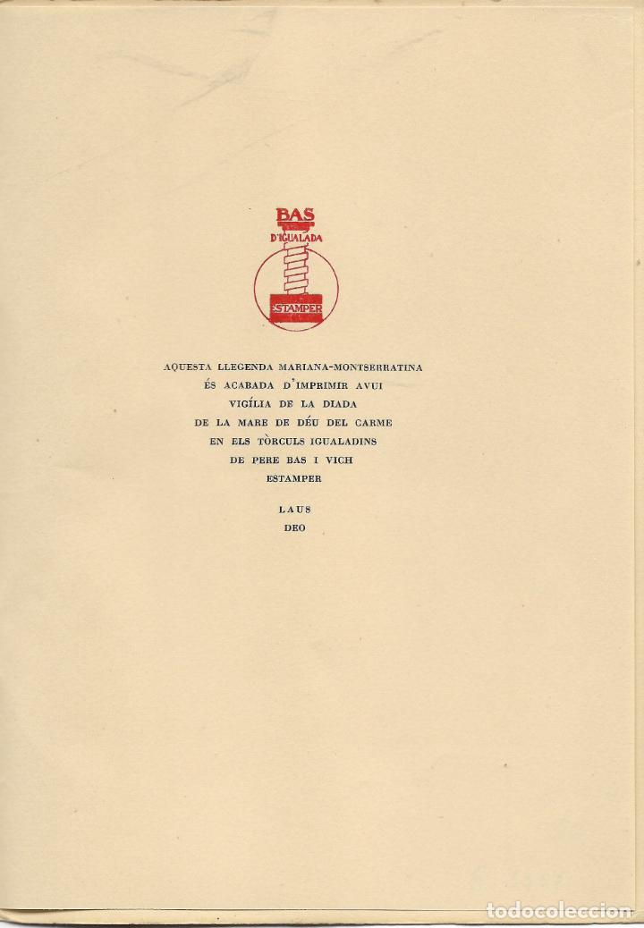 Libros de segunda mano: TRADICIONS DE LA NOSTRA COMARCA REFERENTS A LA MORENETA &ndash; IGUALADA &ndash; 1958 - DEDICATORIA - Foto 6