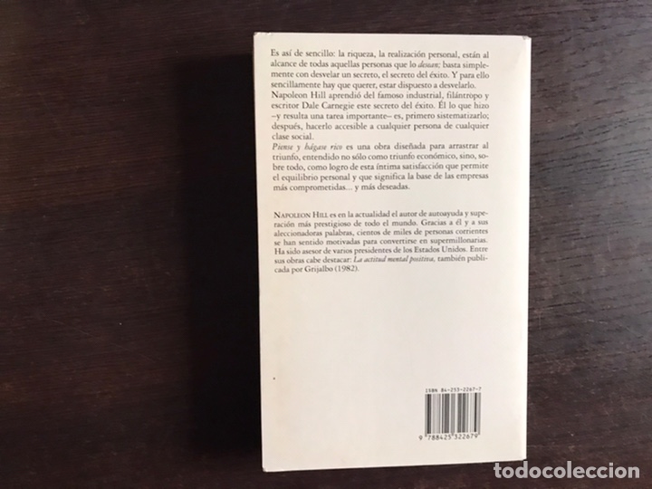 Libros de segunda mano: Piense y h&aacute;gase rico. Napole&oacute;n Hill - Foto 2