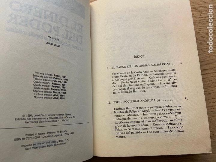 Libros de segunda mano: EL DINERO DEL PODER - JOS&Eacute; D&Iacute;AZ HERRERA - RAM&Oacute;N TIJERAS - 1991 - Foto 2