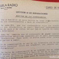 Libros de segunda mano: CURSO DE RADIO. ESCUELA DE RADIO DIRECTOR F. MAIMO´