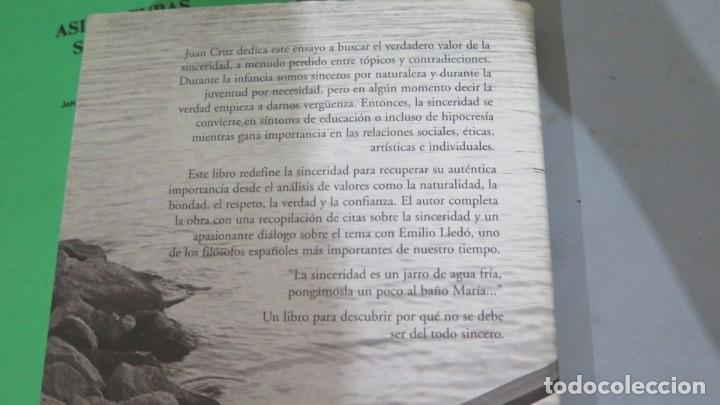 Libros de segunda mano: CONTRA LA SINCERIDAD. JUAN CRUZ - Foto 2