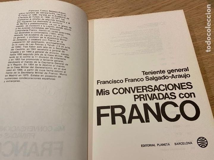 Libros de segunda mano: MIS CONVERSACIONES PRIVADAS CON FRANCO - Foto 2