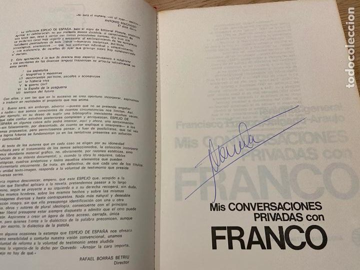 Libros de segunda mano: MIS CONVERSACIONES PRIVADAS CON FRANCO - Foto 3