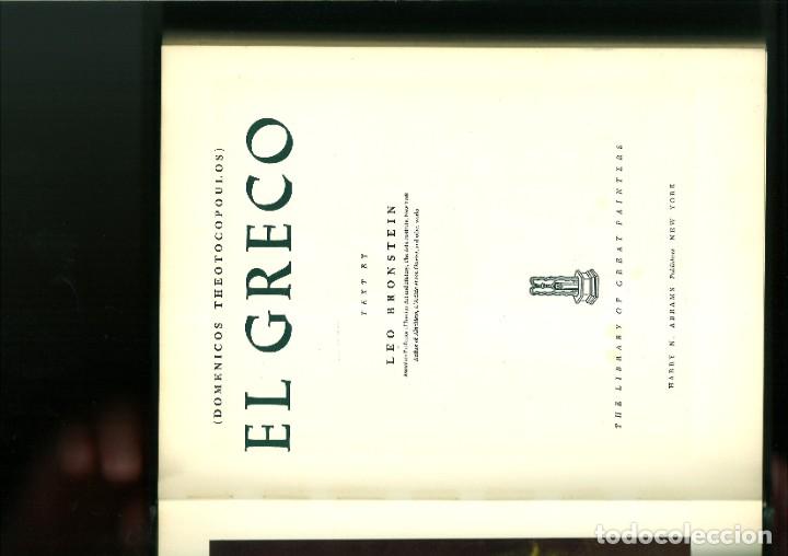 Libros de segunda mano: Domenicos Theotocopoulos, El Greco. Leo Bronstein, 1950 - Foto 1