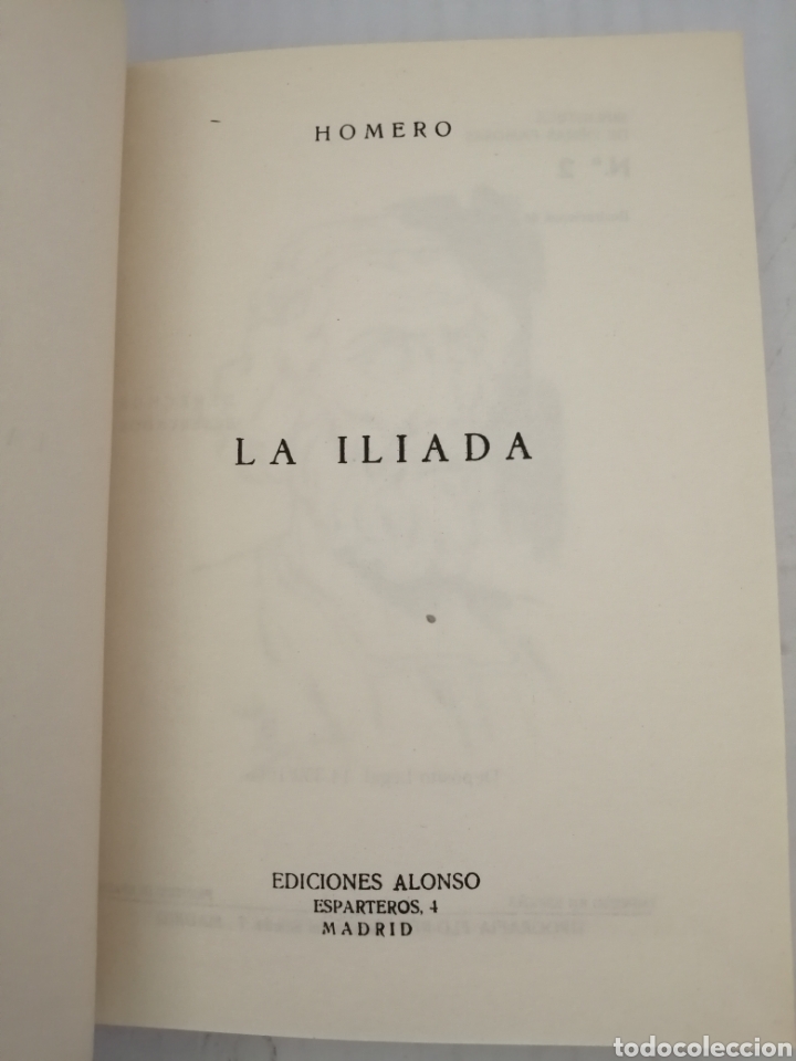 Libros de segunda mano: La Iliada (Primera edici&oacute;n) - Foto 2
