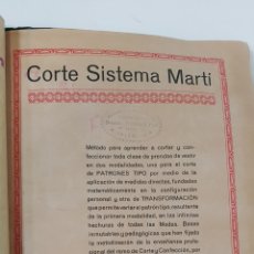 Libros de segunda mano: ANTIGUO LIBRO CORTE SISTEMA MARTÍ MODISTERIA AÑO 1950