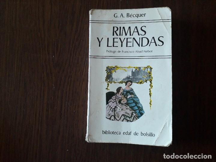 Libros de segunda mano: libro usado, rimas y leyendas, Gustavo A. B&eacute;cquer. Biblioteca edaf de bolsillo. - Foto 1