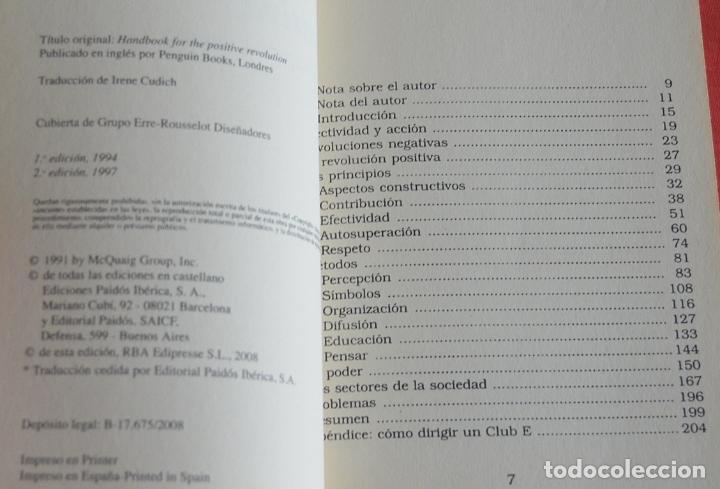 Libros de segunda mano: LA REVOLUCI&Oacute;N POSITIVA - EDWARD DE BONO - AUTOAYUDA - Foto 3
