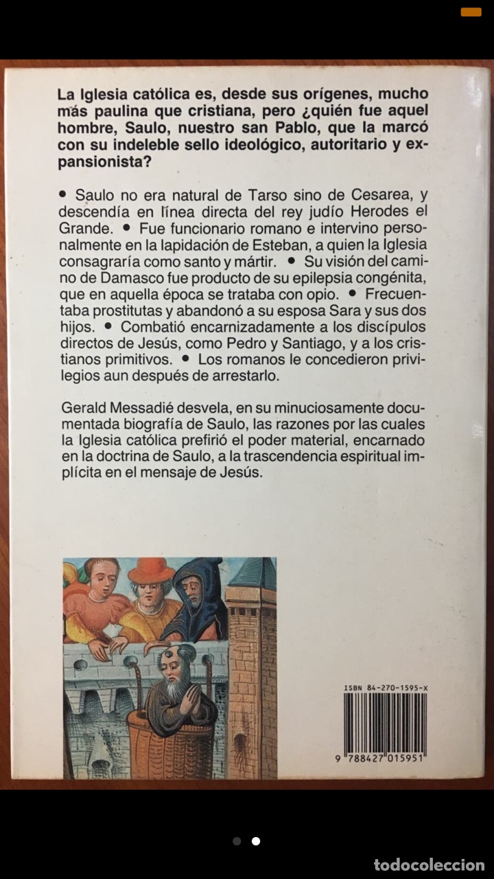 Libros de segunda mano: Saulo el Incendiario. Gerald Messadie. - Foto 2