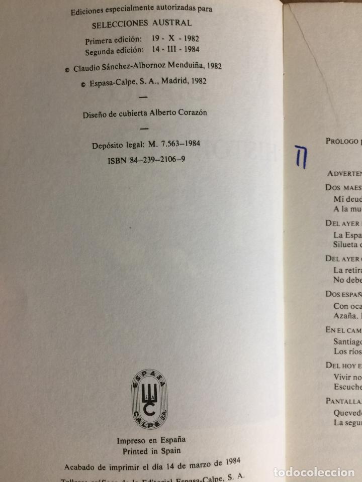 Libros de segunda mano: DIPTICOS DE HISTORIA DE ESPA&Ntilde;A - Claudio S&aacute;nchez-Albornoz - Foto 4