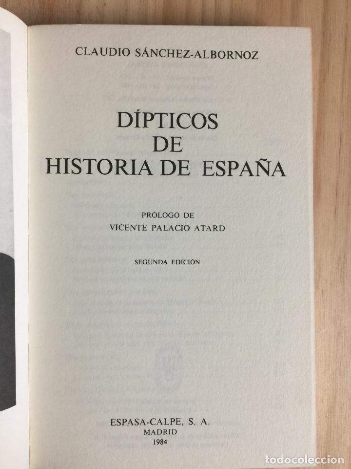 Libros de segunda mano: DIPTICOS DE HISTORIA DE ESPA&Ntilde;A - Claudio S&aacute;nchez-Albornoz - Foto 2