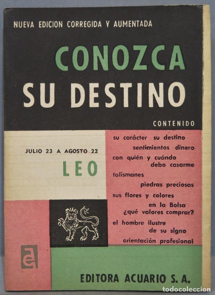 Libros de segunda mano: CONOZCA SU DESTINO. LEO - Foto 1