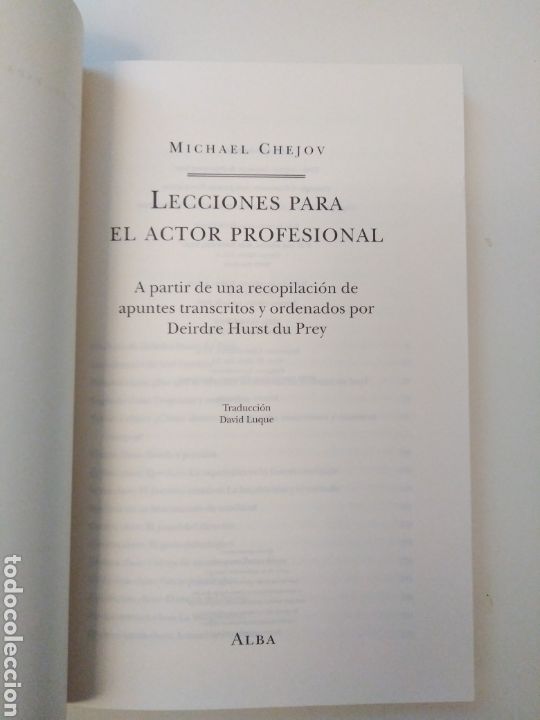 Libros de segunda mano: Lecciones para el actor profesional / Michael Ch&eacute;jov, traducci&oacute;n David Luque. - Foto 2
