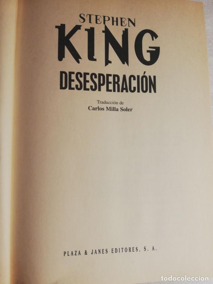 Libros de segunda mano: DESESPERACION - STEPHEN KING; PLAZA & JANES - Foto 2