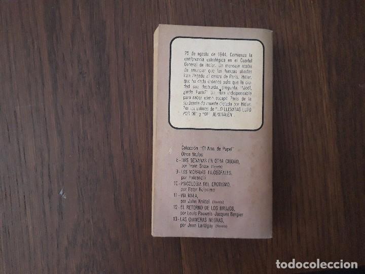 Libros de segunda mano: libro usado, &iquest;Arde Paris?, Dominique Lapierre-Larry Collins. El arca de papel. - Foto 2