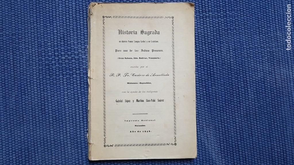 Libros de segunda mano: Historia Sagrada en dialecto Pem&oacute;n (lengua Caribe) - Foto 1