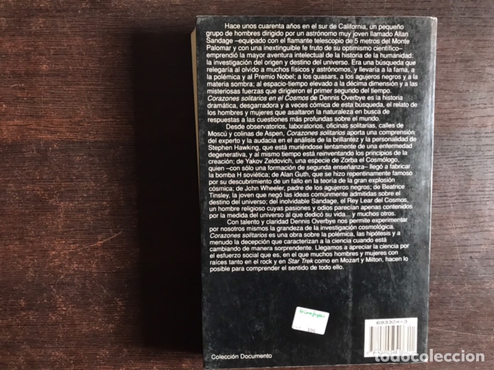Libros de segunda mano: Corazones solitarios en el cosmos. Dennis Overbye - Foto 2