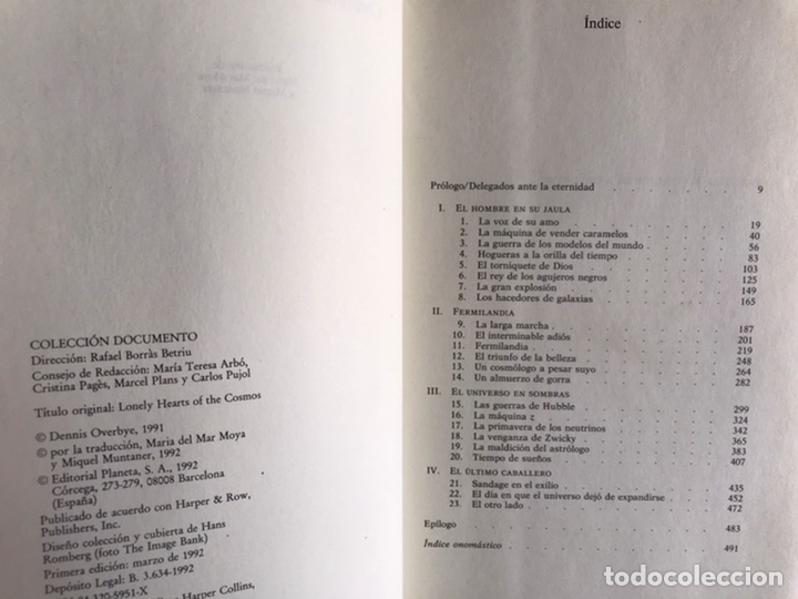 Libros de segunda mano: Corazones solitarios en el cosmos. Dennis Overbye - Foto 3