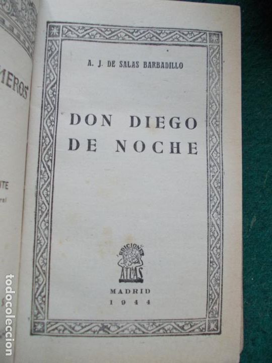 Libros de segunda mano: COLECCI&Oacute;N CISNEROS DON DIEGO DE NOCHE - Foto 2