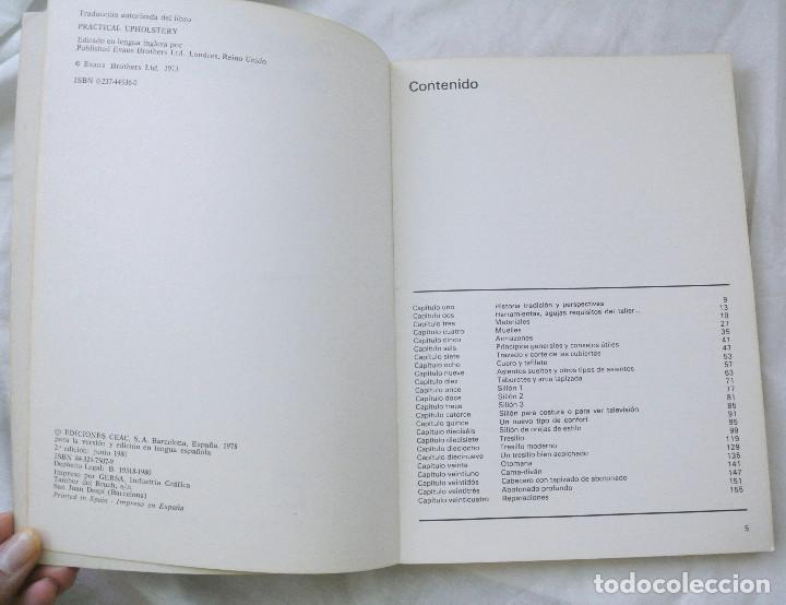Libros de segunda mano: Libro Vintage: Practica del tapizado, C. Howes, CEAC 1980 - Foto 3