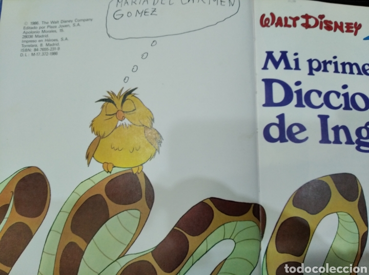 Libros de segunda mano: Mi primer diccionario de ingl&eacute;s. Walt Disney - Foto 4