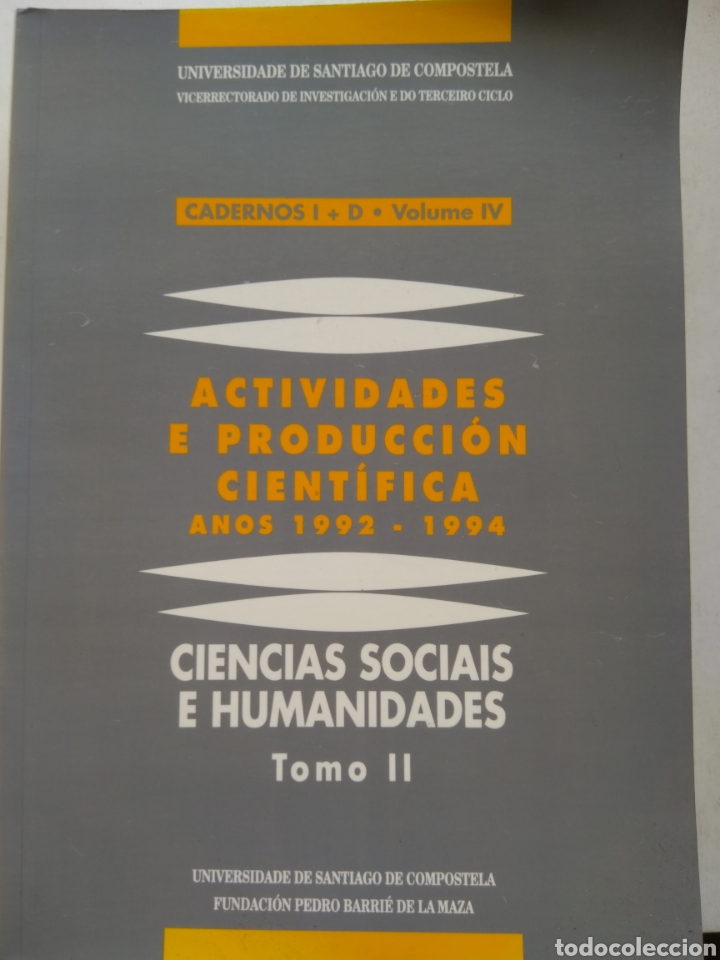 Gebrauchte B&uuml;cher: ACTIVIDADES E PRODUCCI&Oacute;N CIENTIFICA ANOS 1992-1994/FUNDACI&Oacute;N PEDRO BARRI&Eacute; DE LA MAZA