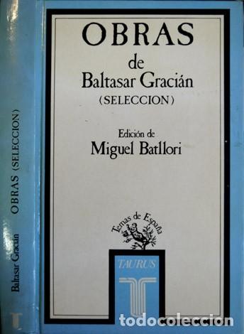 Libros de segunda mano: GRACIAN, Baltasar. Obras. 1983. - Foto 1