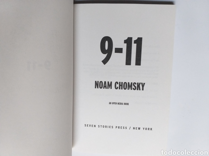 Libros de segunda mano: Noam Chomsky 9 - 11 As open media book. Libro en ingl&eacute;s 2001 - Foto 5