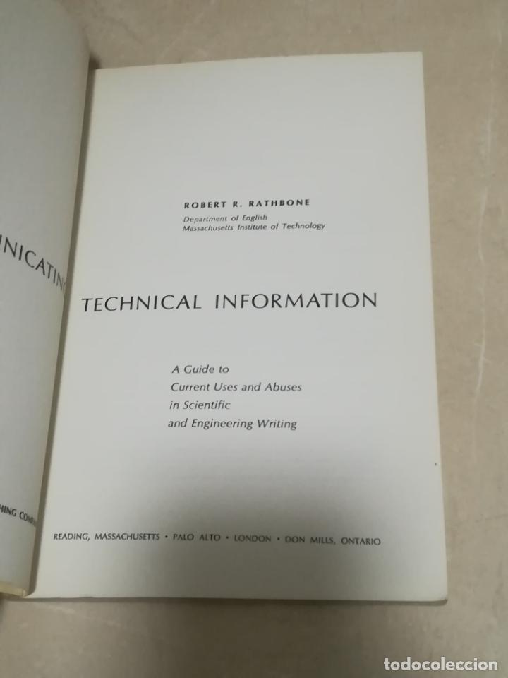 Libros de segunda mano: COMMUNICATING TECHNICAL INFORMATION. ROBERT R.RATHBONE. 1966. EN INGLES. RUSTICA. 104 PAGINAS - Foto 4