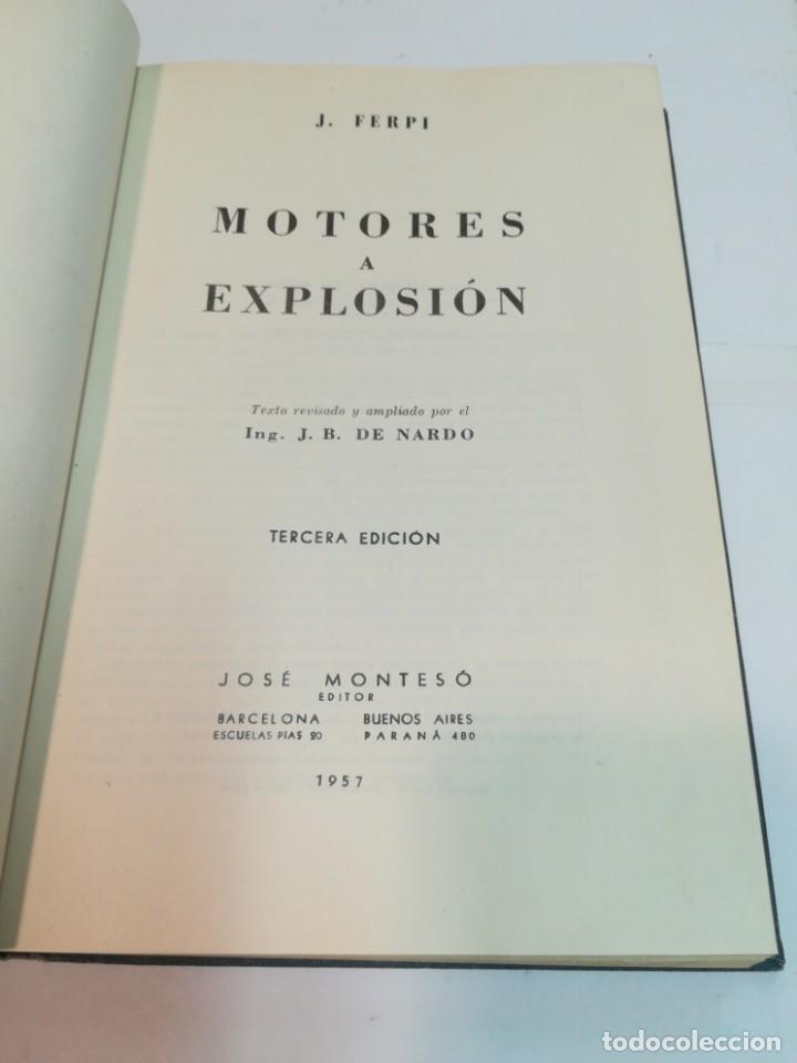 Libros de segunda mano: J. FERPI Motores a explosi&oacute;n S995T - Foto 2