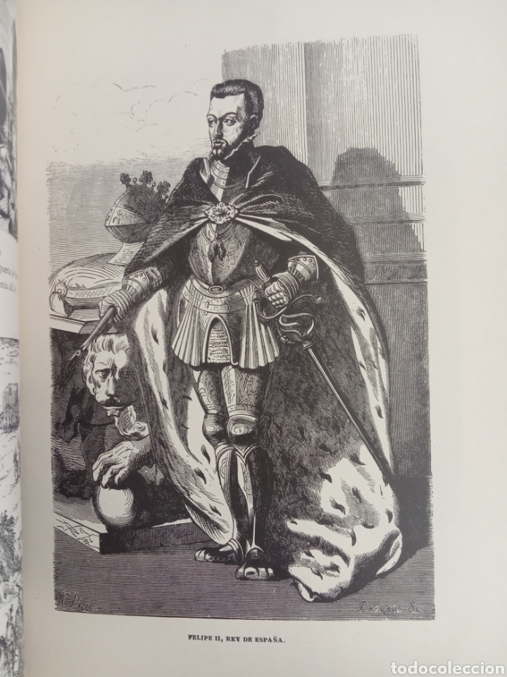 Libros de segunda mano: Facs&iacute;mil grabados Historia de Felipe Segundo - Foto 4