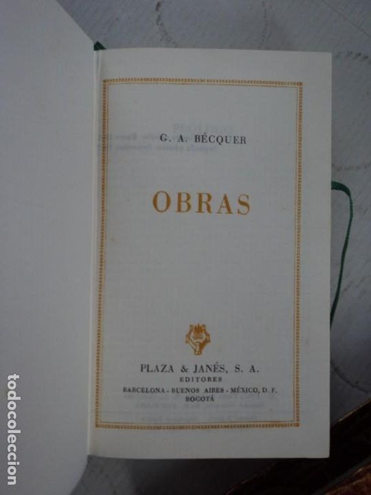 Libros de segunda mano: Gustavo A. Becquer. Obras - Plaza&Janes - Foto 1