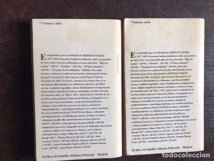 Libros de segunda mano: Herman Hesse. Cuentos 3 y 4. - Foto 2