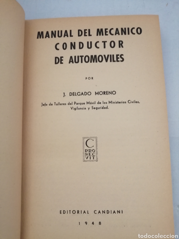 Libros de segunda mano: Manual del mec&aacute;nico conductor de autom&oacute;viles - Foto 3