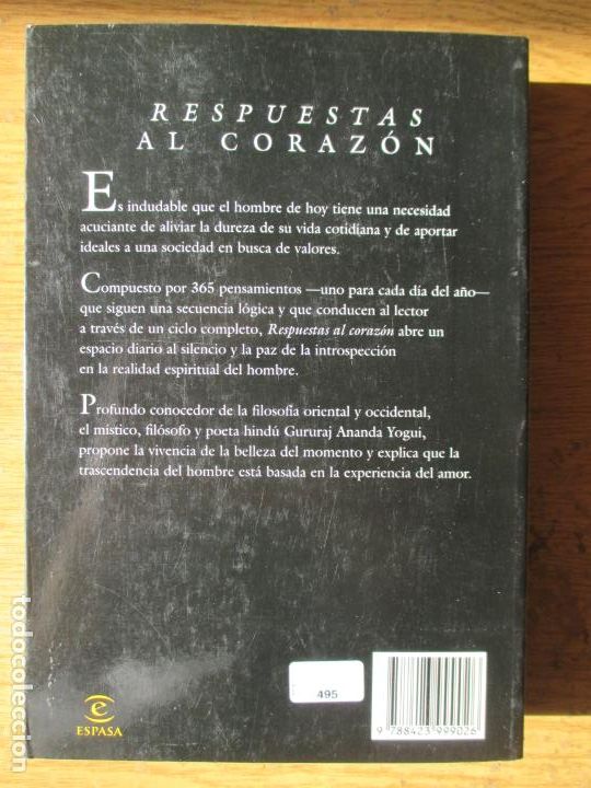 Libros de segunda mano: ESPASA ESP&Iacute;RITU. RESPUESTAS AL CORAZ&Oacute;N. GURURAJ ANANDA YOGUI. 1996 - Foto 3