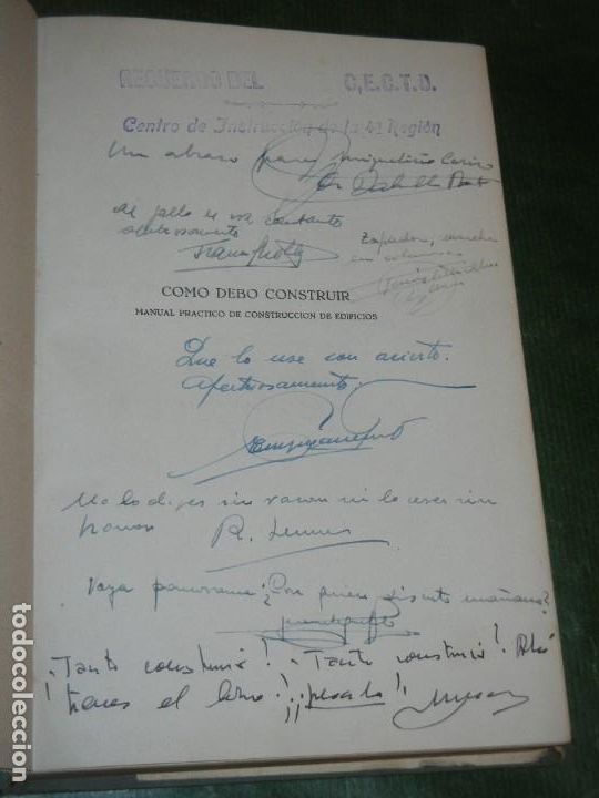 Libros de segunda mano: C&Oacute;MO DEBO CONSTRUIR . MANUAL PR&Aacute;CTICO DE CONSTRUCCI&Oacute;N DE EDIFICIOS - Pedro Benavent 4A.ED 1953 - Foto 2