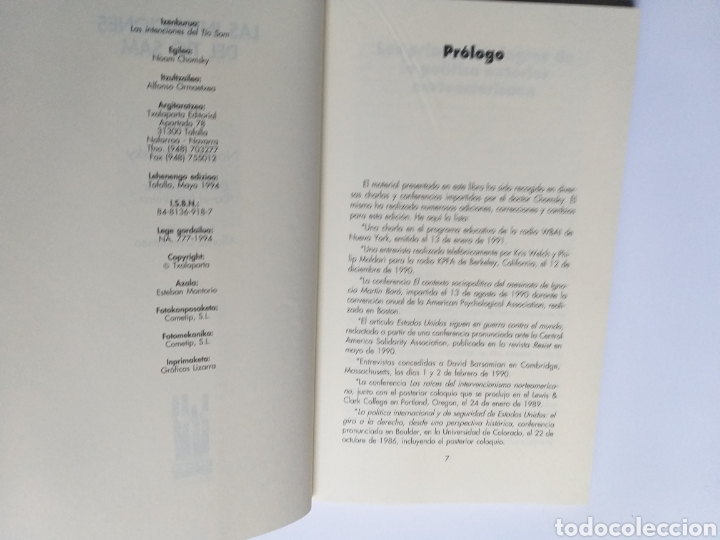 Libros de segunda mano: Las intenciones de T&iacute;o Sam . Noam Chomsky - Foto 7