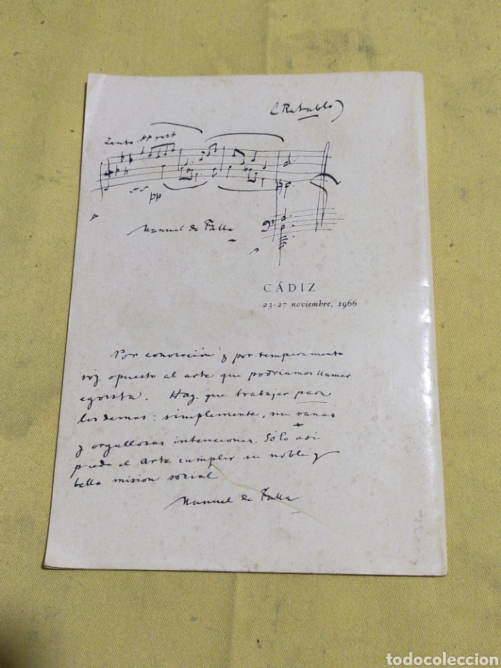 Libros de segunda mano: 1 OFRENDA A MANUEL DE FALLA 1966 - Foto 2