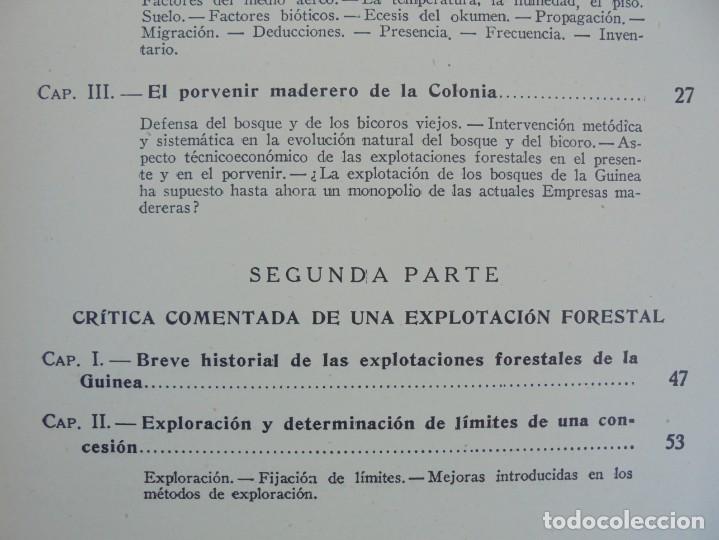 Libros de segunda mano: EL BOSQUE DE LA GUINEA EXPLORACION Y EXPLOTACION. J.M. CAPDEVIELLE. EDITORIAL DOSSAT 1947 - Foto 9