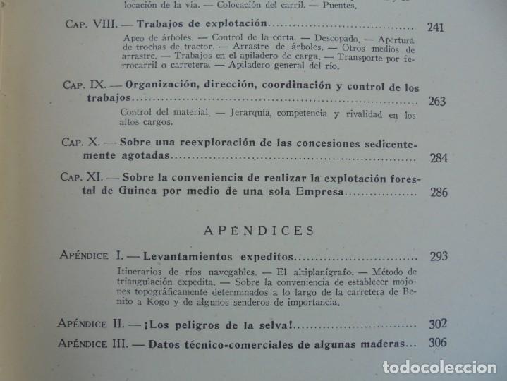 Libros de segunda mano: EL BOSQUE DE LA GUINEA EXPLORACION Y EXPLOTACION. J.M. CAPDEVIELLE. EDITORIAL DOSSAT 1947 - Foto 13