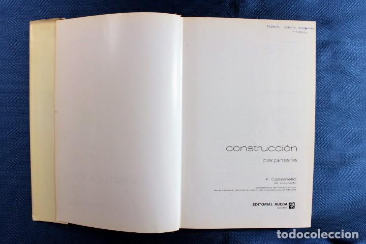 Libros de segunda mano: Construcci&oacute;n. Carpinter&iacute;a. Cassinello. 1973. Construction. Carpentry. - Foto 4