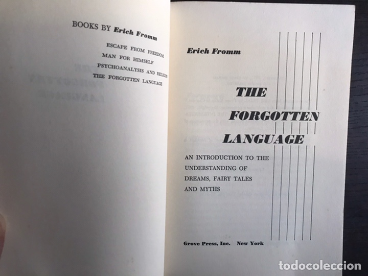 Libros de segunda mano: The forgotten language. Erich Fromm 1957 - Foto 2