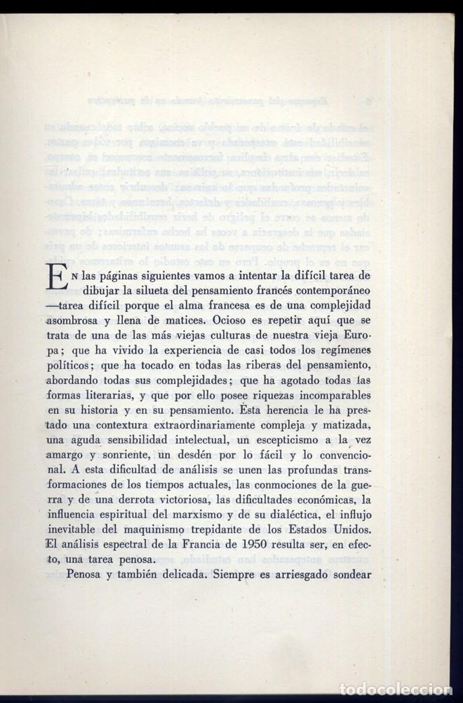 Libros de segunda mano: ROGER, Juan. Esquema del pensamiento franc&eacute;s en la postguerra. 1950. - Foto 2