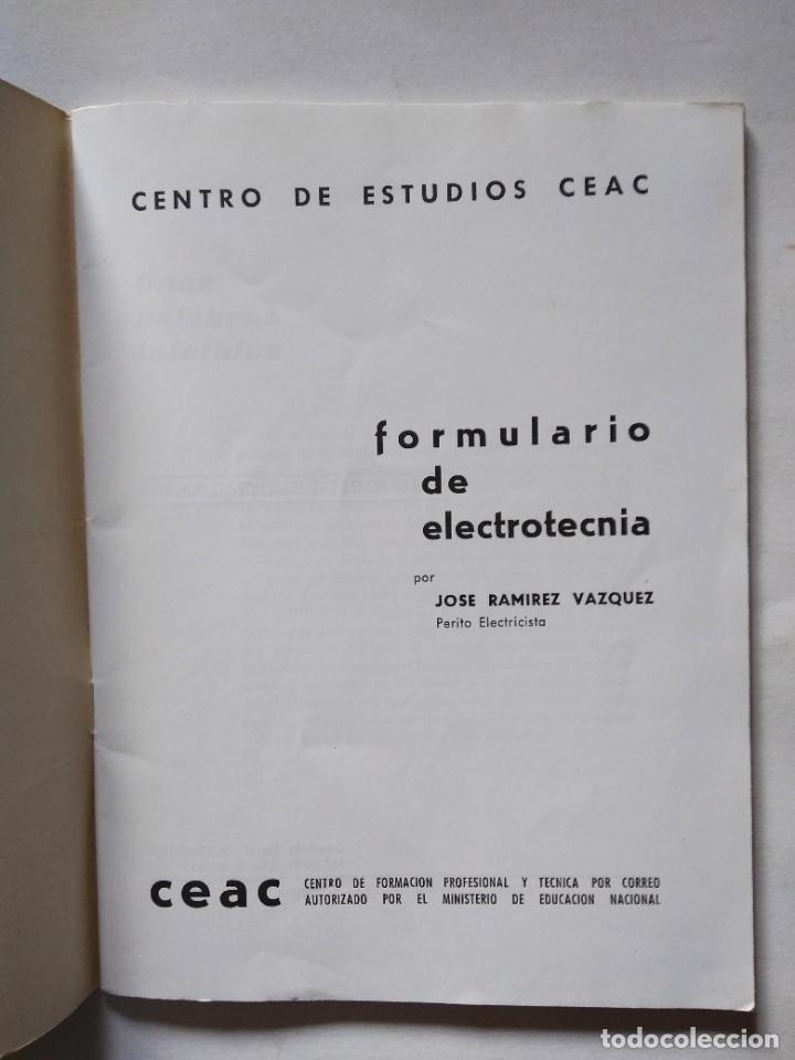 Libros de segunda mano: Tablas y formulas de electrotecnia | Ram&iacute;rez V&aacute;zquez | CEAC, 1964 - Foto 2
