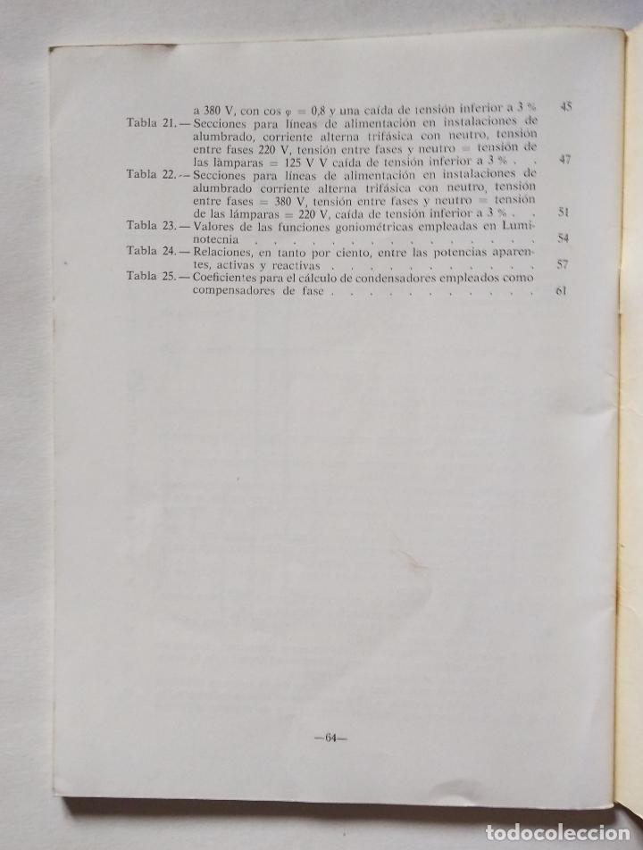 Libros de segunda mano: Tablas y formulas de electrotecnia | Ram&iacute;rez V&aacute;zquez | CEAC, 1964 - Foto 5